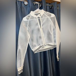 White Mesh Jacket for Beach/Concert Outfit